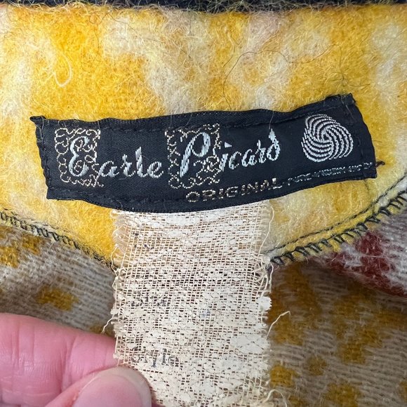 Vintage 100% Wool Fair Isle Nordic Scandinavian Bomber Jacket Sweater Light Coat - Picture 4 of 7